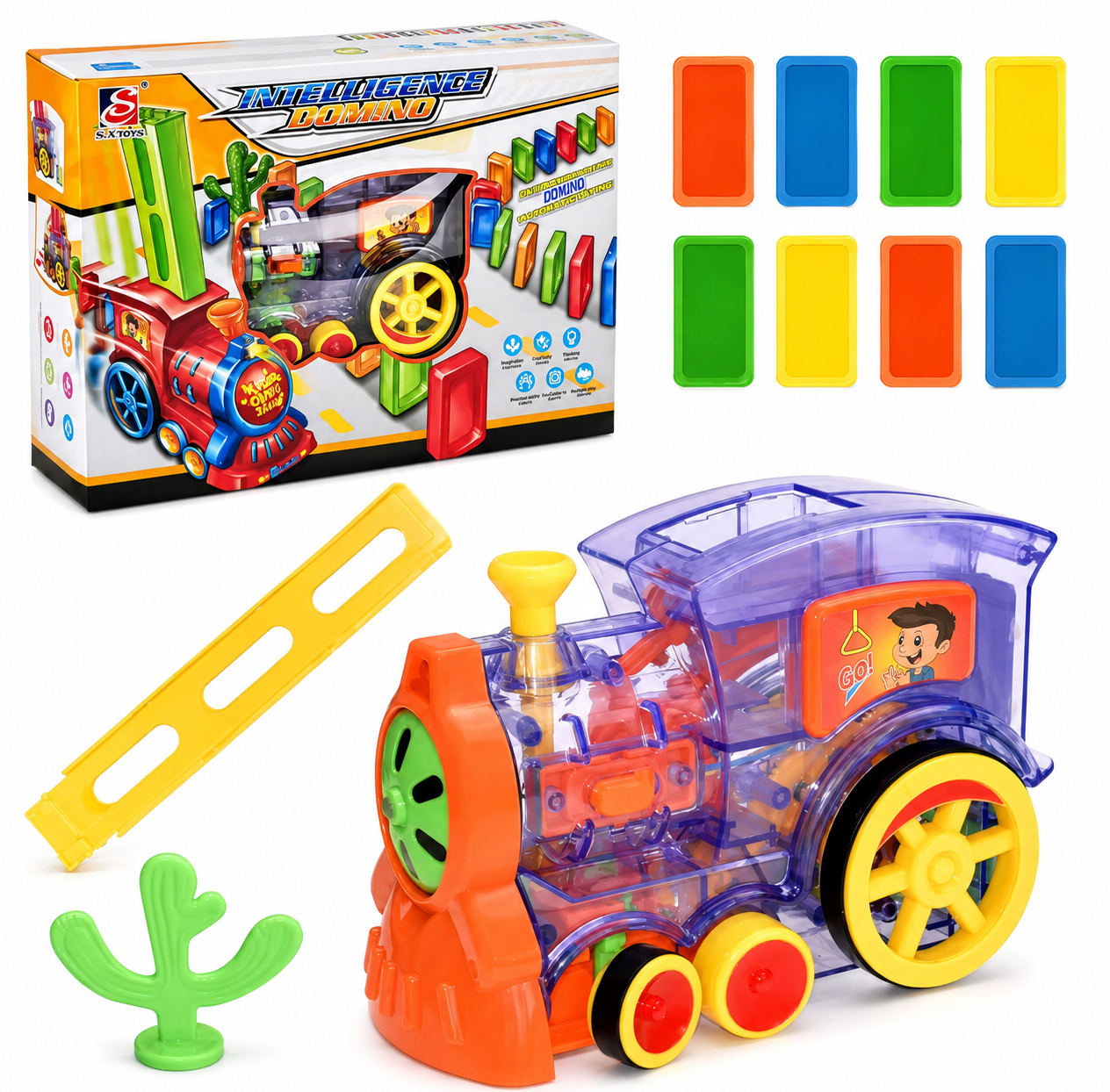 Tren Infantil de Juguete con Rieles