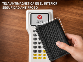 Billetera Tarjetero Minimalista RFID con Expulsor Automático