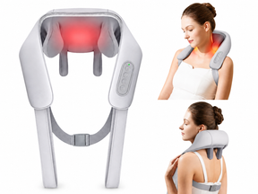 Masajeador de Cuello, Hombros y Espalda con Rodillos 3D y Calor