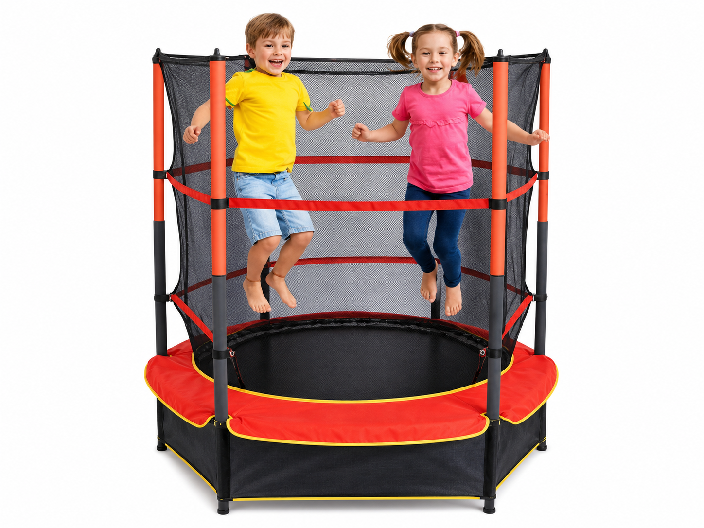 Cama Elástica Infantil de 1,4 m con Malla de Seguridad