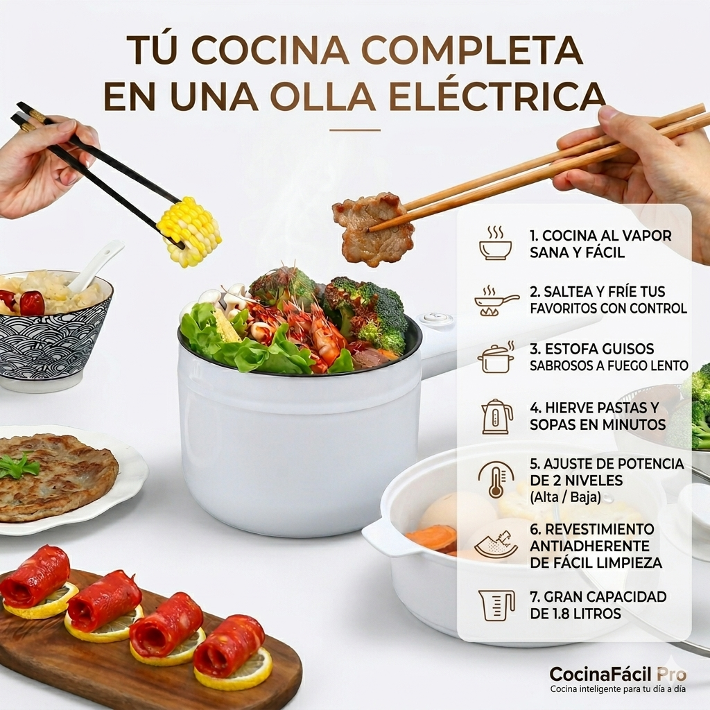 Olla Eléctrica Multifuncional 1,8 L