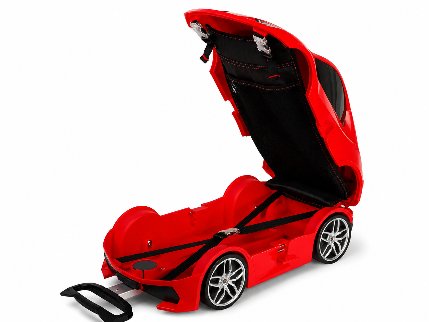 Maleta Infantil Montable y Remolcable Super Coche Rojo