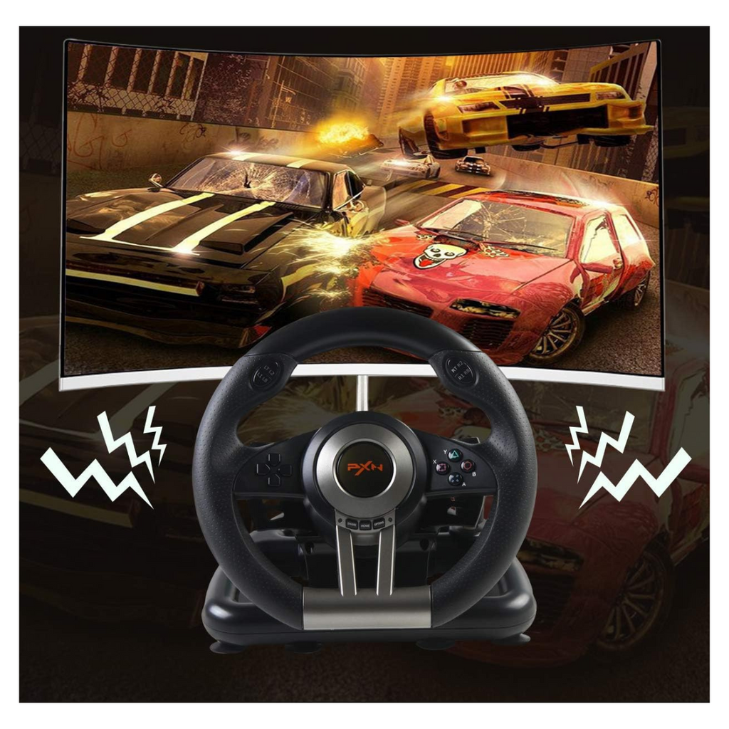 🏎️🔥 Volante Gamer PNX V3 PRO con Pedales + Palanca – Domina cada carrera