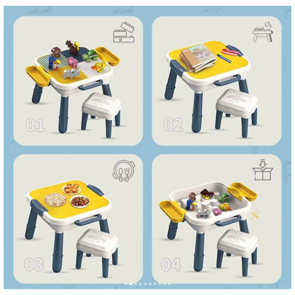 🐾 Mesa Portátil 2 en 1 – Fiesta de Animales