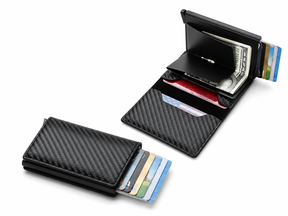 Billetera Tarjetero Minimalista RFID con Expulsor Automático
