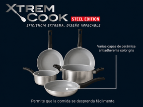 Set de Cocina Xtrem Cook Steel Edition 4 Piezas