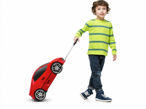 Maleta Infantil Montable y Remolcable Super Coche Rojo