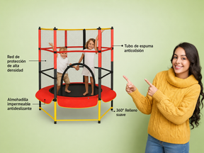 Cama Elástica Infantil de 1,4 m con Malla de Seguridad