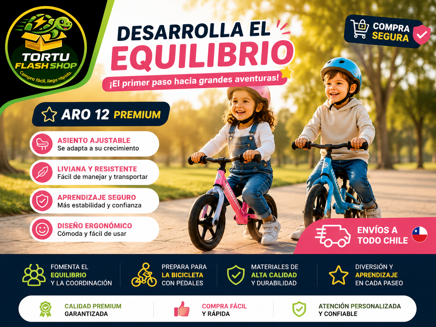 🚲 Bicicleta de Aprendizaje para Niños – Equilibrio, Diversión y Confianza