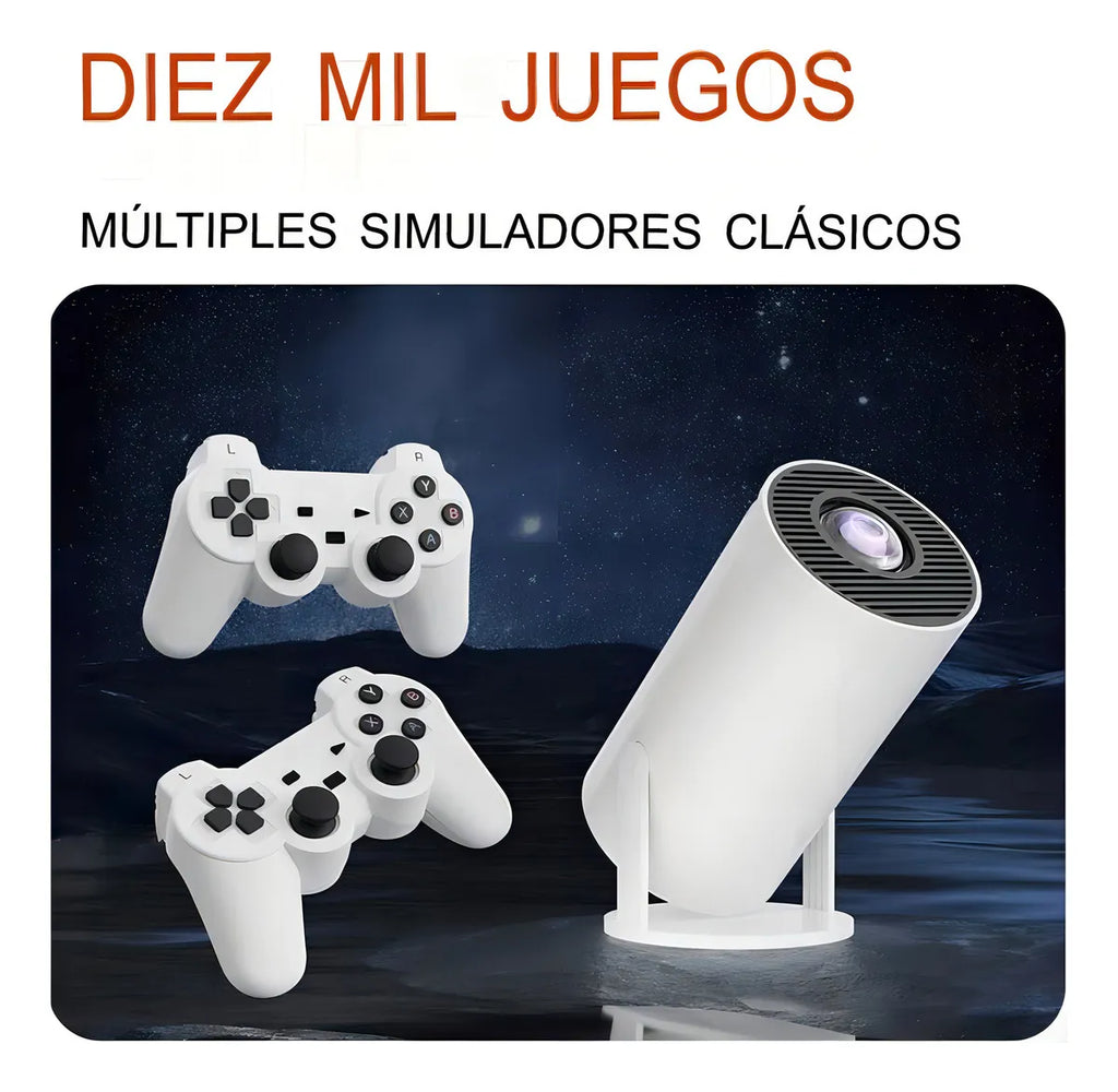 🎮📽️ Mini Proyector Smart 2 en 1 WiFi + Bluetooth