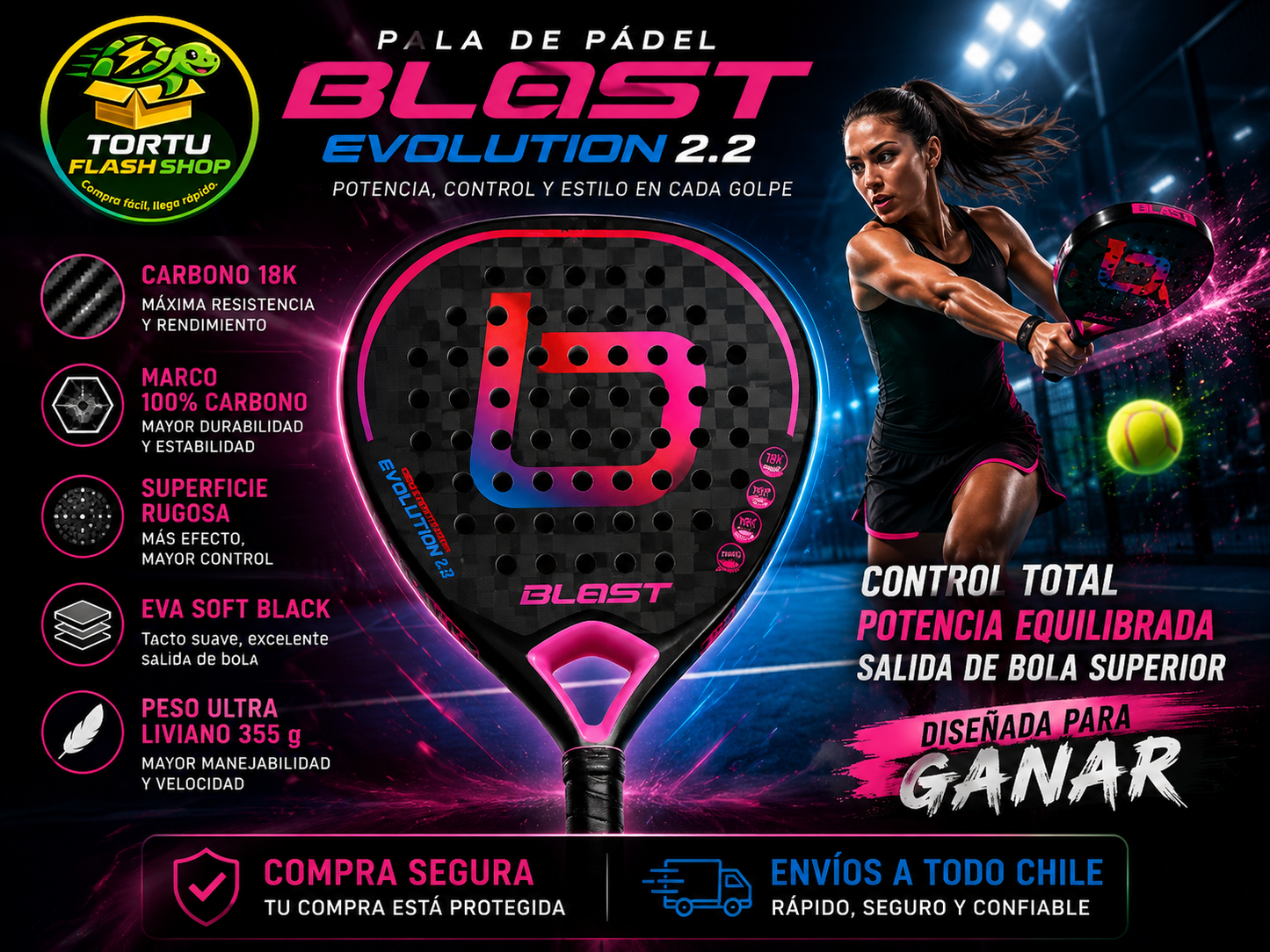 🎾 Pala de Pádel BLAST EVOLUTION 2.2