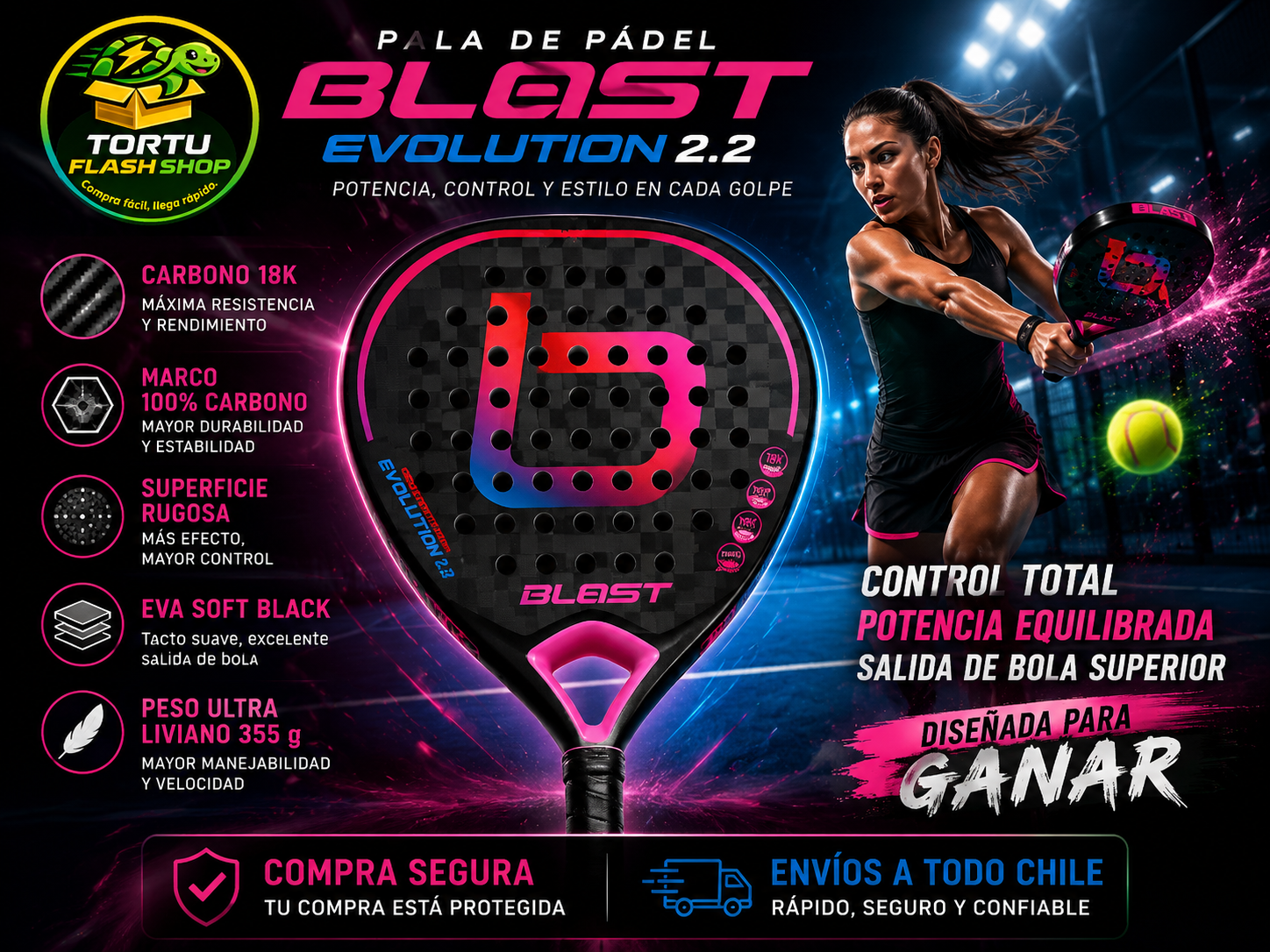 🎾 Pala de Pádel BLAST EVOLUTION 2.2