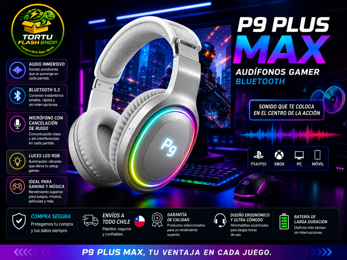 🎧 Audífonos Casco Bluetooth P9 Plus Max