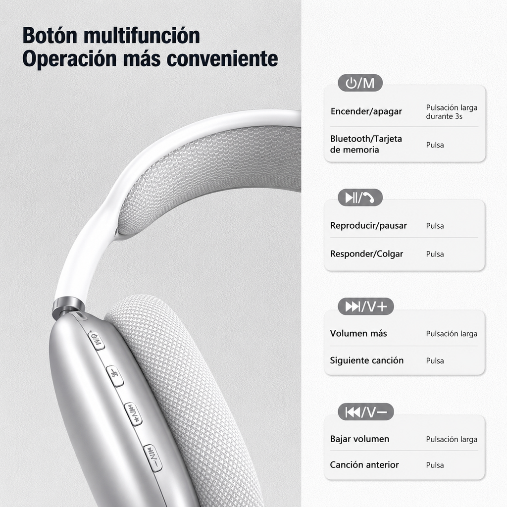 🎧 Audífonos Casco Bluetooth P9 Plus Max