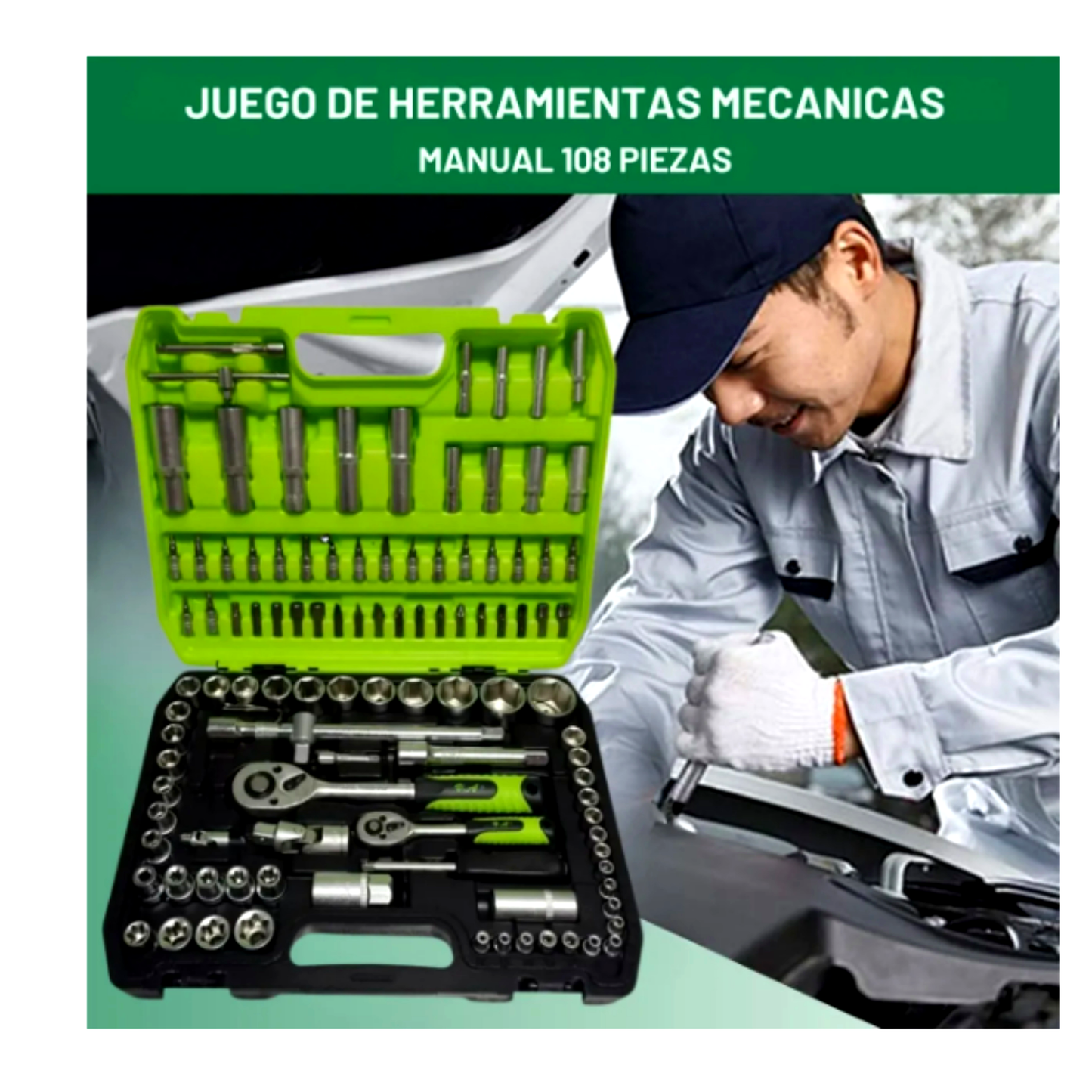 🔧Set de Herramientas 108 Piezas - Calidad Industrial🔧